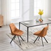 NicBex Set of 2 Dining Chairs with Metal Legs,Thickened Fabric Armless Chairs for Kitchen,Living Room - 3 of 4