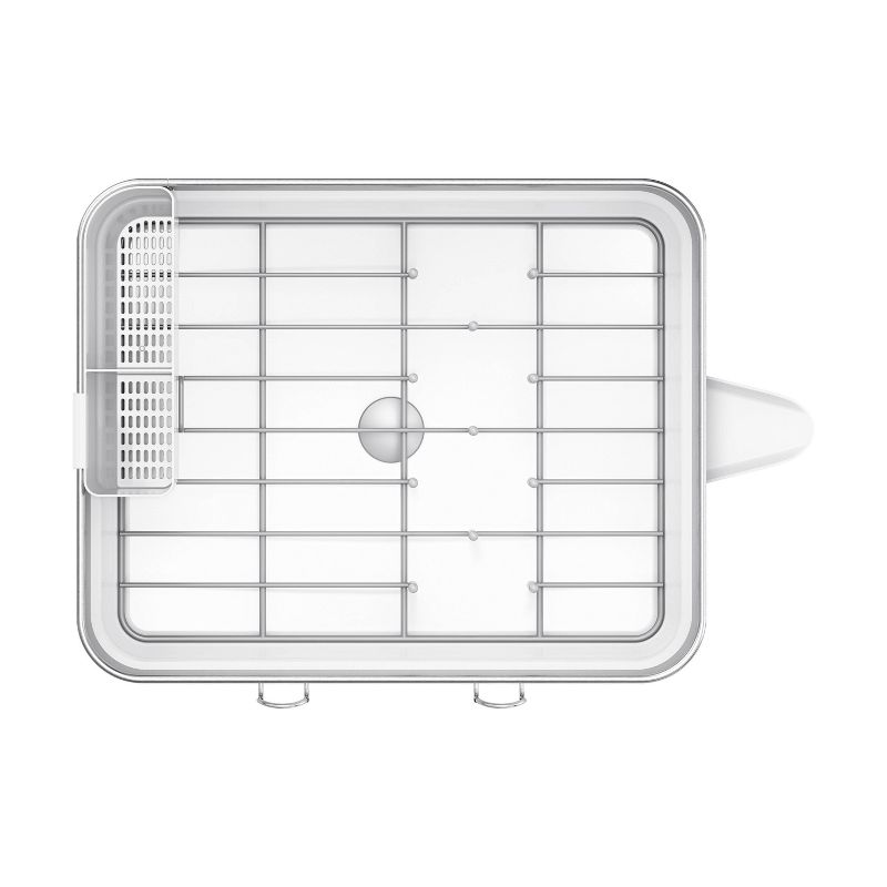 simplehuman Compact Steel Frame Dish Rack Brushed Stainless Steel White, 5 of 11