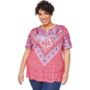 Catherines Women's Plus Size Ethereal Tee - 1 of 4