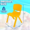 Playkidiz Kids Plastic Chair Set of 2- Preschool Chairs for Toddlers Kids 23" H - Yellow - 2 of 4