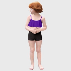 City Threads Girls UPF 50+ Flounce Bikini Top - USA-Made - 1 of 4