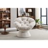 Okak Chenille Oversized Swivel Accent Chair for Bedroom,Comfy Papasan Chair for Living Room,Apartment - 2 of 4