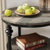 CuisinSmart 3 Tiers Round End Table with Storage Shelves, Rustic Round Farmhouse Side Table with Mental Support Legs for Living Room Bedroom - 3 of 4