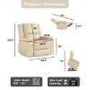 27" Wide Power Lift Recliner Chair for Elderly, Faux Leather w/ Heat, Massage & Adjustable Back and Legs, for Seniors or Mobility Impaired - 3 of 4