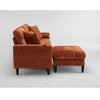 JOYRACER 3 Seat L-Shaped Chenille Sofa with Removable Storage Ottoman, Side Pockets, USB/C-Type Charging Ports & Cup Holder, Couch for Living Room - 4 of 4