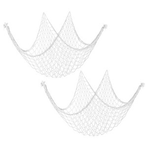 Unique Bargains Home Decoration Mediterranean Fishing Net 2 Pcs - 1 of 4