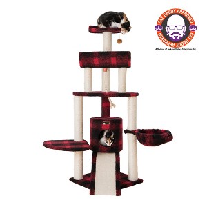 Armarkat Classic Real Wood Cat Tree With Multiple Features, Jackson Galaxy Approved, Four Levels With Rope, Basket, Ramp, Perch, and Condo - 1 of 4