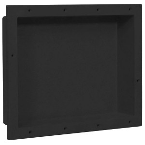 VidaXL Shower Niche Matt Black 16.1"x20.1"x3.9" - 1 of 4
