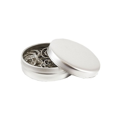 JAM Paper Circular Small Paper Clips Silver 50/Pack (321814885)