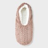 Women's Faux Fur Cozy Pull-On Slipper Socks with Grippers - Auden™ - 3 of 4
