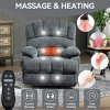 Coolbibila 23"Large Size Chenille Power Lift Recliner Chair,Dual Motor Massage Recliner Chair With Vibration Massage And Lumbar Heating - 3 of 4