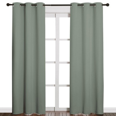 NICETOWN Grommet Top Blackout Curtains, Thermal Insulated Noise Reducing Window Drapes (Set of 2)