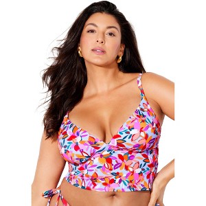 Swimsuits for All Women's Essential Cropped Tankini Top (Plus Sizes Available) - 1 of 4