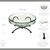 Cheung's Olivan Tempered Glass Bowl & Metal Stand - Round - 3 of 4