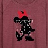 Women's - Disney - Silhouette Minnie Lightweight French Terry Wide Neck Long Sleeve Graphic Shirt - 2 of 4