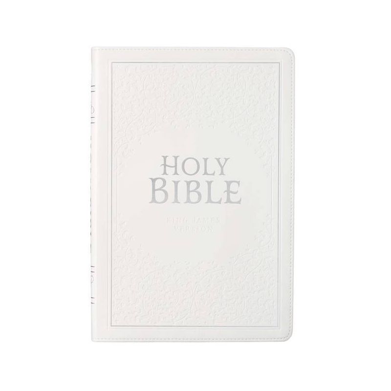 KJV Thinline White Wedding Bible - Large Print (Leather Bound), 1 of 2