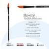 Creative Mark Beste Golden Taklon Dagger Striper #2 Artist Brush, Professional Watercolor Brushes, For Acrylic Painting, Short Handle, Sharp Edges, - 2 of 4