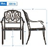Yaheetech Outdoor Bistro Dining Chairs 2pcs Outdoor Metal Chairs Bronze - 3 of 4
