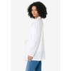 Roaman's Women's Plus Size Handkerchief Hem Pointelle Cardigan Sweater - 4 of 4