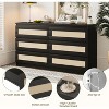 Jojoka Rattan Dresser for Bedroom, Modern 6 Drawer Double Dresser with Anti-Tip Kit - 3 of 4