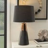 27" Black & Gold Paint Drip Ceramic Table Lamp - Nourison - 4 of 4