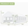 Outdoor Tent,  Waterproof, Windproof and UV Resistant, with Removable Side Walls, for Weddings, Birthday Parties, Carports, White - 2 of 4