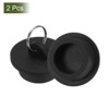 Unique Bargains Rubber Beaded Chain with Pull Ring Durable Drain Stopper 2 Pcs - 3 of 4