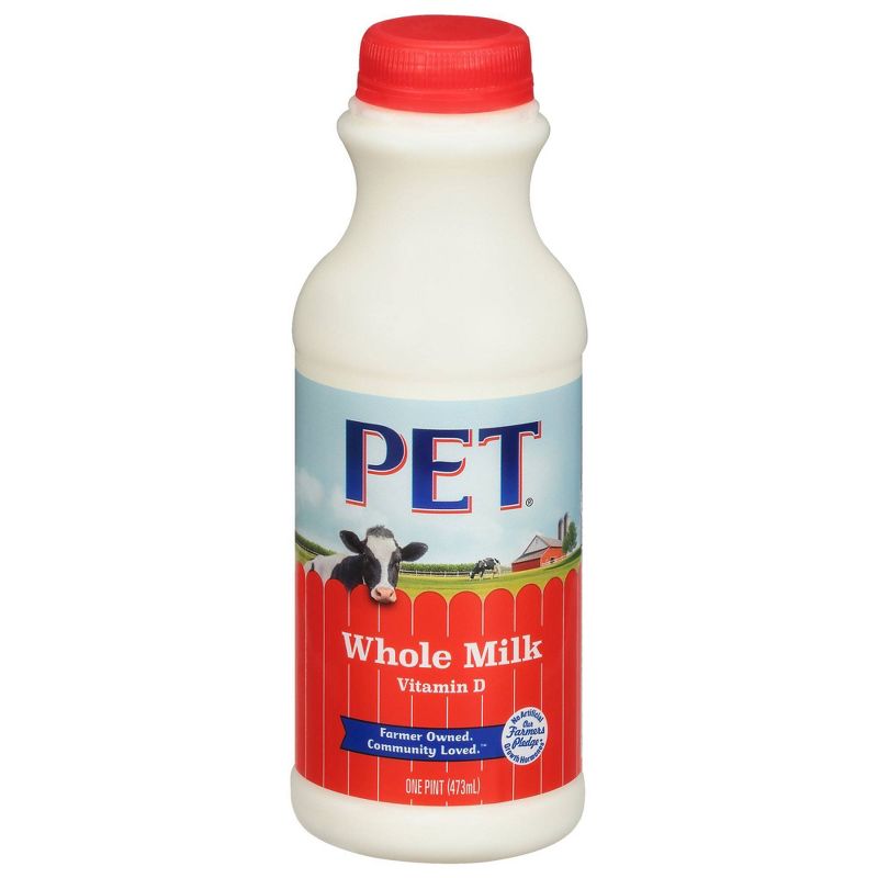 PET Dairy Whole Milk - 1pt, 1 of 8