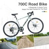RISOKEYS 700C Road Bicycle Whee Drop Bar 7 Speed Road Bike,Light Weight Aluminium Alloy Frame Dual Disc Brake Hybrid Road Bicycle for Adult - 2 of 4