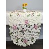 Jiallo Lilac Cottage Rose Embroidered Cutwork Rectangular Table Runner, 16 by 45 inch Table Linen Decor, Water Resistance, Machine Wash safe - 4 of 4