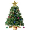 Joyfy Christmas Tree Decorations, 24"/2FT Mini Tabletop Artificial Xmas Tree with Star Treetop & Ornaments, DIY Christmas Decorations Indoor - 2 of 4