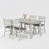 VECELO Farmhouse Style Dining Table Set, Rubber Wood Table with 4/6 Upholstered Dining Chairs, Gray - 2 of 4