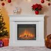 44" Electric Fireplace with Mantel for Living Room or Bedroom,23" Fireplace Insert Heater, Realistic Log and Flame Effect, Remote Control - 2 of 4