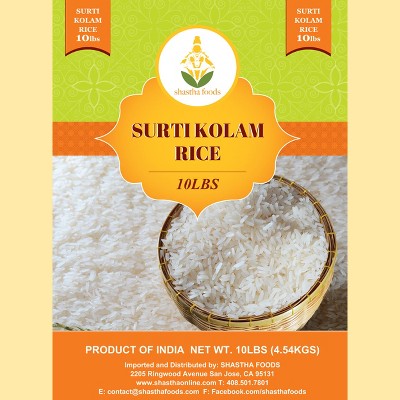 Shastha Surti Kolam Rice 10lbs , Pack of 2