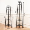 Aoibox 5-Tier Corner Bookshelf Metal Frame Wood Ladder Shelves Tall Bookcase Plant Stand Space Saving Display Shelf - 3 of 4