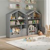 3 Tier Kids Bookshelf,Toy Storage Organizer with Motion Sensor Light,Wooden Book Rack for Childrens Room Classroom Playroom - 3 of 4