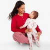 Primary Baby Organic Zip Footie In Candy Canes - 3 of 4