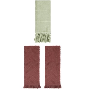 REGALWOVEN 3 Packs Cotton Soft Absorbent Boho Turkish Decorative Hand Towels - 1 of 4