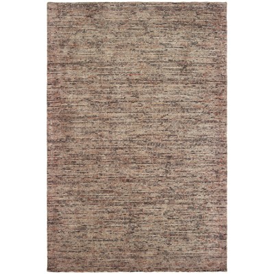 Oriental Weavers Lucent 45907 Taupe/ Pink Indoor Area Rug - 5' x 8'
