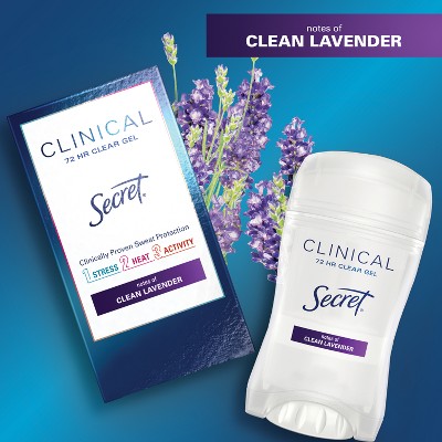 Secret Clinical Strength Clear Gel Antiperspirant and Deodorant for Women - Clean Lavender - 2.6oz_13