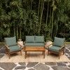 ARDEN earthFIBER Outdoor Loveseat Cushion Set, 48 x 24, Water Repellent, Fade Resistant, Loveseat Bottom and 2 Back Cushions for Loveseat, Bench - 3 of 4