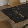 PAGED Extendable Dining Table for 6/8 Person, Modern Kitchen Table with Sintered Stone Tabletop for Living Room, Dining Room, 59" to 83" - 2 of 4