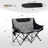 VINGLI Oversized Double Camping Chair for Adult，Loveseat Camping Chairs 2 Person Heavy Duty Lawn Chairs with Cup Hold for Beach/Outdoor - 3 of 4