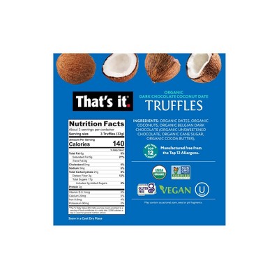That's it. Organic Dark Chocolate Coconut Truffles - 3.4oz