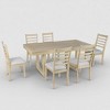 7-Piece Extendable Dining Table Set with Removable Leaf, 60–78" Wooden Table and 6 Upholstered Chairs, Expandable Kitchen Dining Room Furniture - 2 of 4
