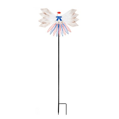 37" Patriotic Red, White, and Blue Metal Garden Stake