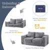 MAXYOYO Oversized 2-Seater Bean Bag Chair for Adults, Upholstered Loveseat with Pillows and Armrests for Living Room - 2 of 4