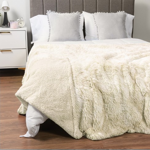 White fluffy blanket target sale