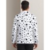 INSPIRE CHIC Men's One Button Notched Lapel Prom Polka Dots Blazers - 3 of 4
