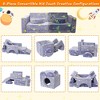 Kids Couch for Playroom, 8PCS Glowing Modular Kids Play Couch, Child Sectional Sofa Play Set for Nursery Gaming Reading - 3 of 4